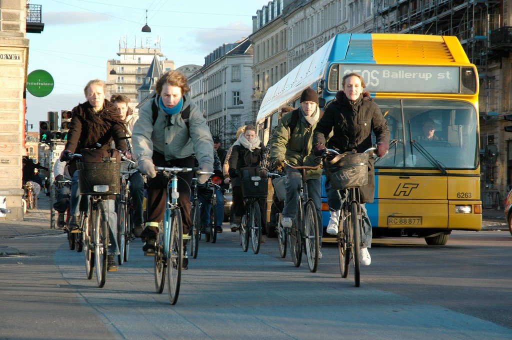 cyclists in Copenhagen